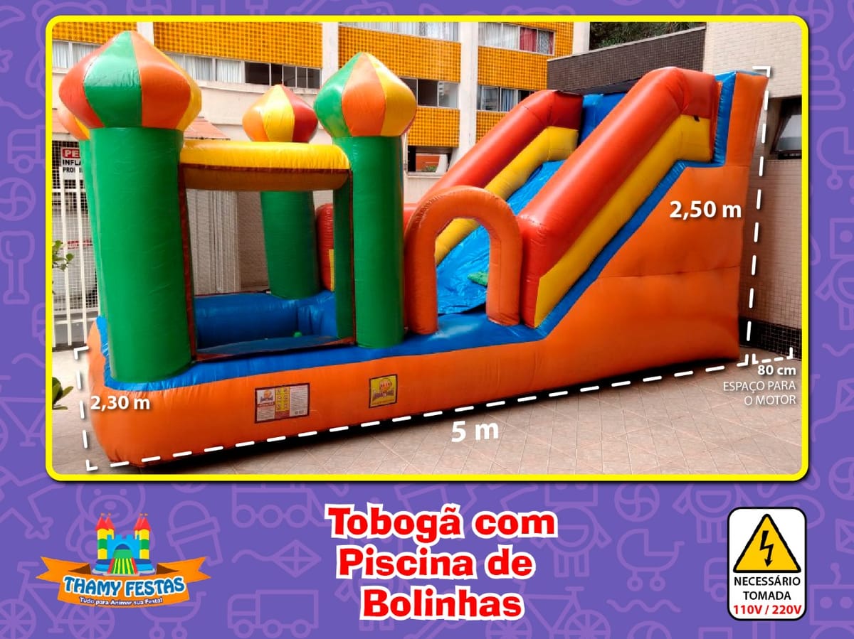 Tobogã com Piscina de Bolinhas