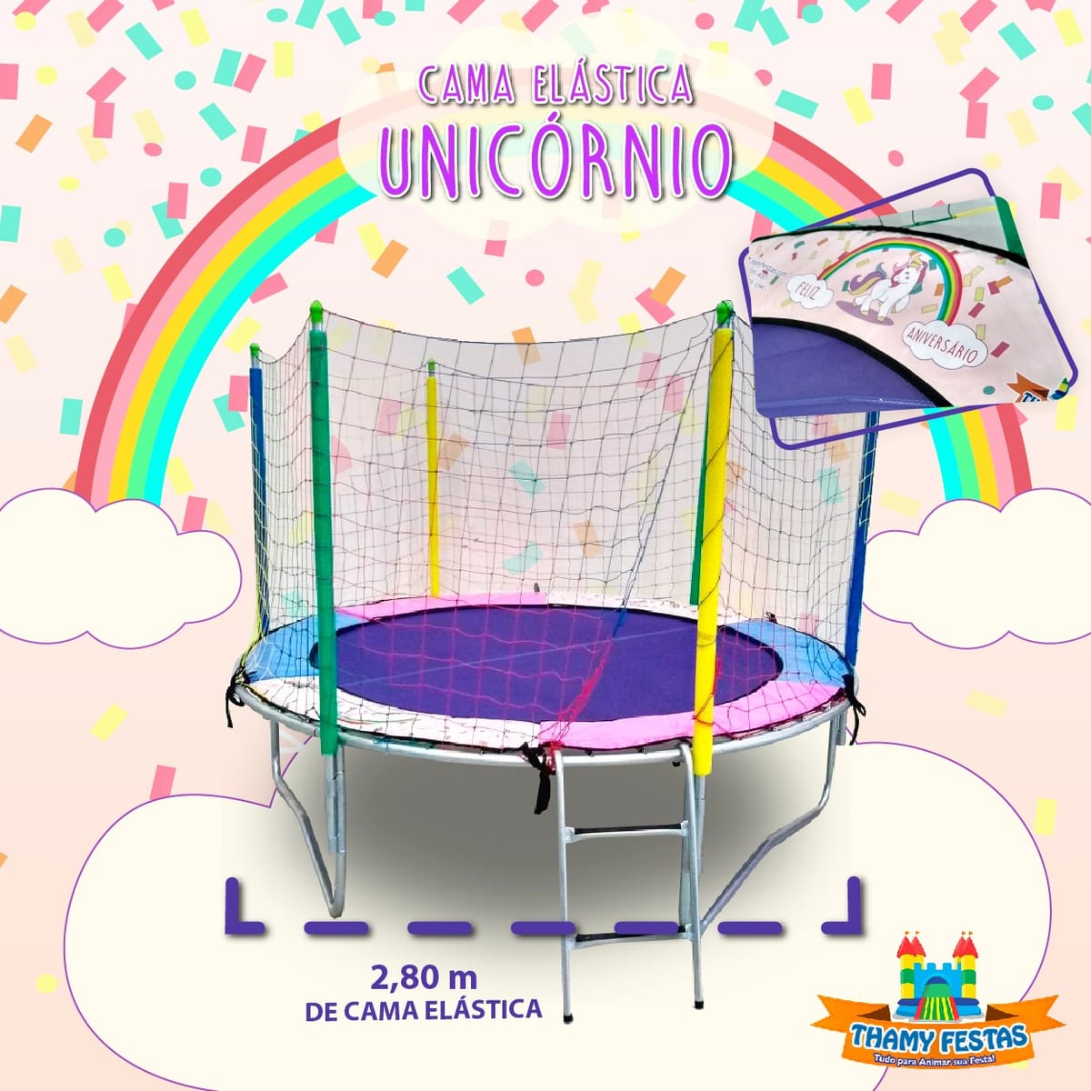 Cama Elástica Unicórnio