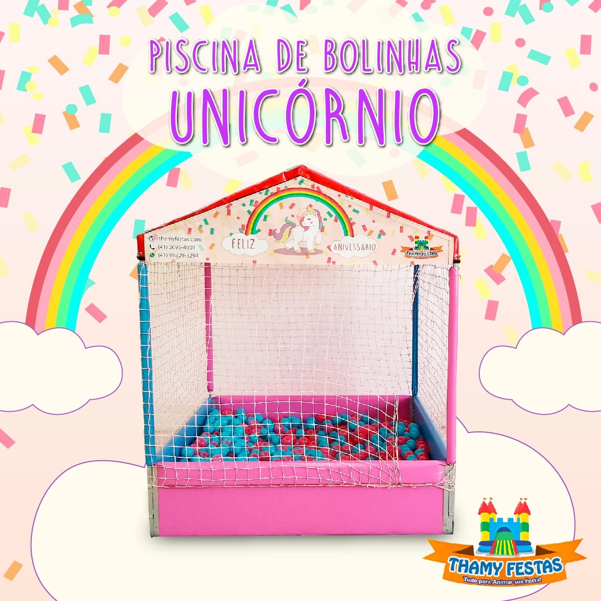 Piscina de Bolinhas Unicórnio