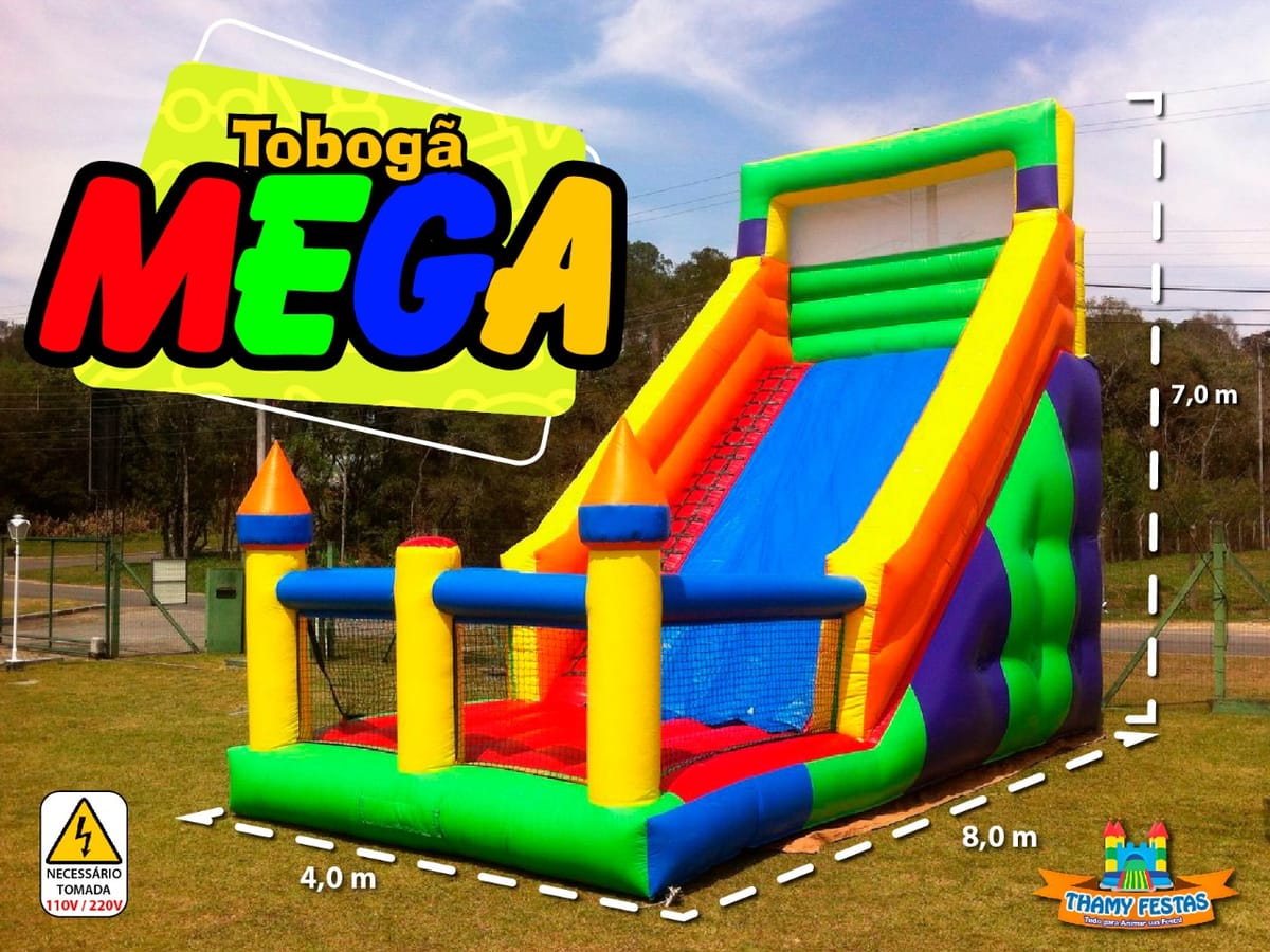 Tobogã inflável Mega