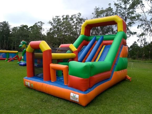 Tobogã Super-Descida dupla com Piscina de Bolinhas